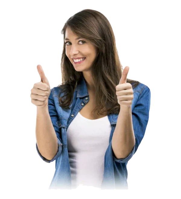 475 4753572 girl with thumbs up hd png download